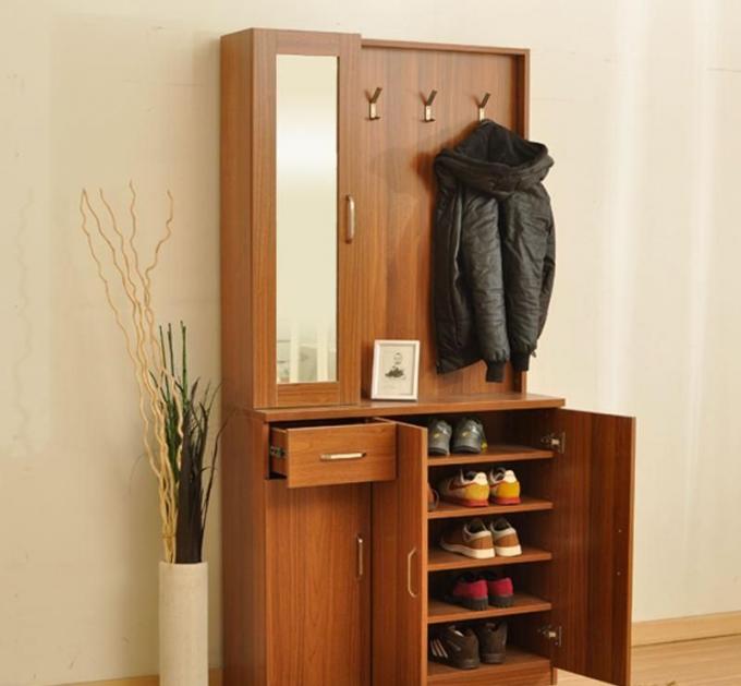 Modernes kleines MDF-Schuh-Kabinett/imprägniern hölzernes Schuhregal mit Türen