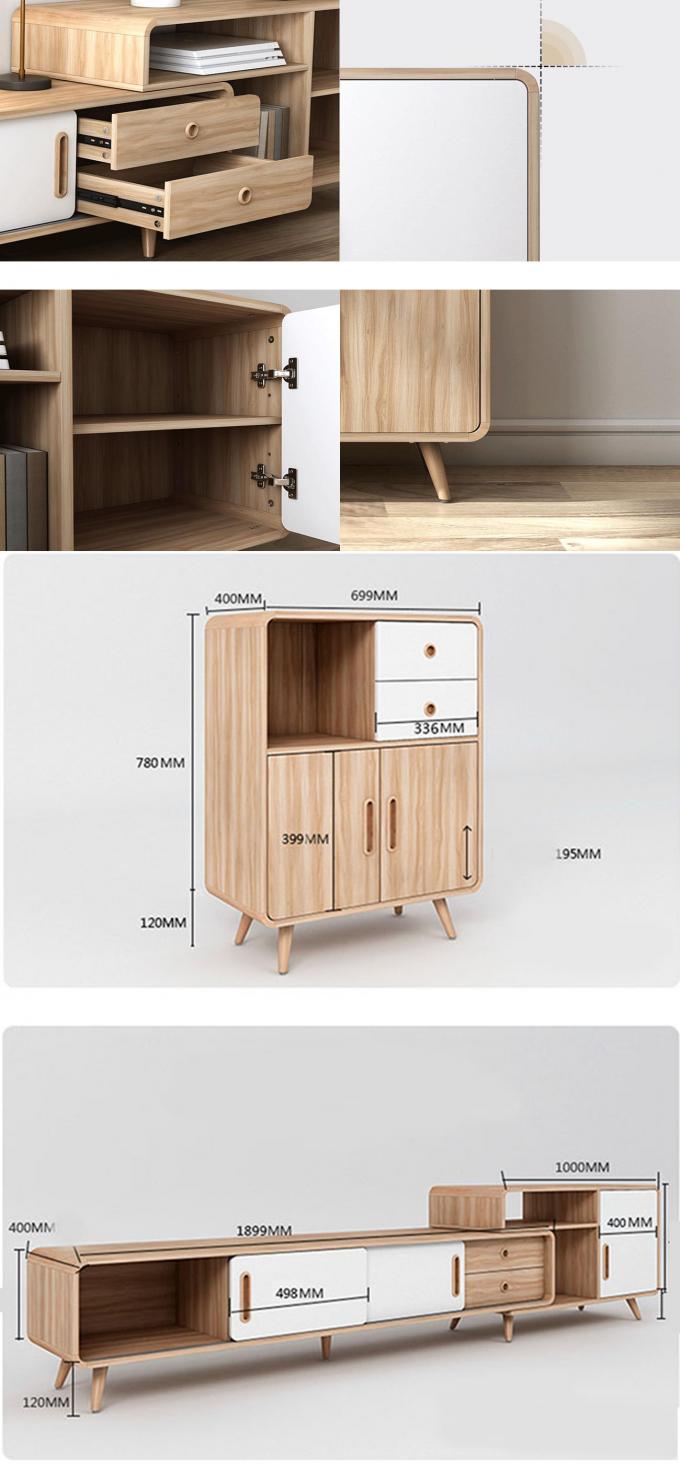 Modernes einfaches Art-Entwurfs-festes Holz-Fernsehkabinett-wasserdichte Hauptwohnzimmer-Möbel