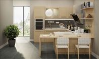 PVCeinbaufertige Hauptspanplatten-Küchenschränke mit lamellenförmig angeordnetem Kantenstreifen