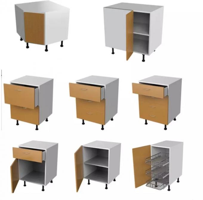 Kundengebundene Sperrholz-Küchenschränke, reine hölzerne Garderoben-Entwürfe für Küche