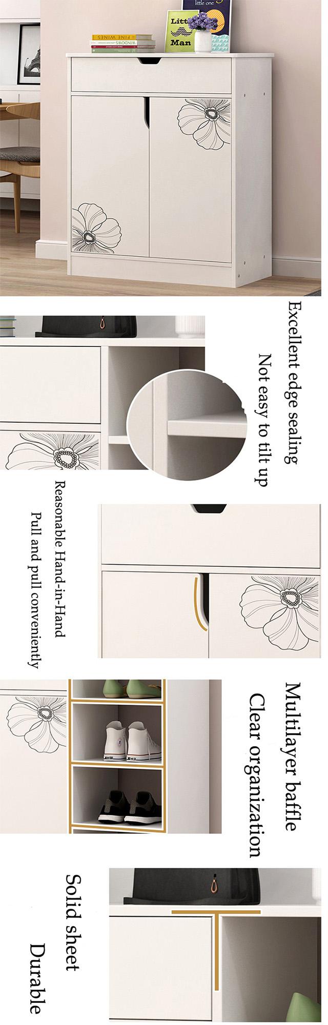 Melamin-überzogenes Spanplatten-hölzernes Schuh-Speicher-Kabinett-weißes umweltfreundliches